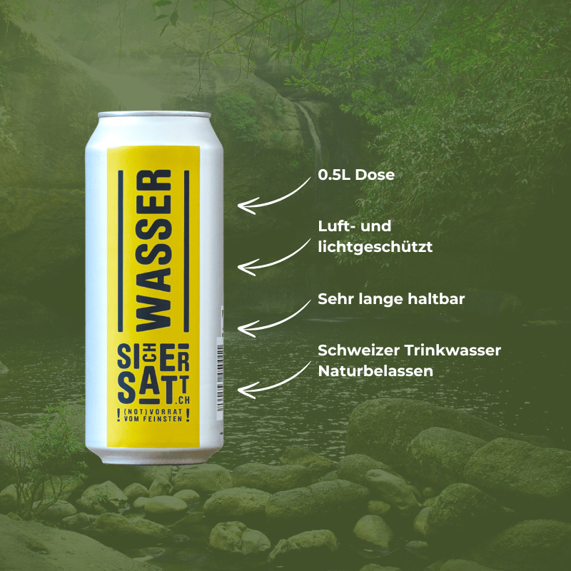 24 Dosen à 0.5L Trinkwasser