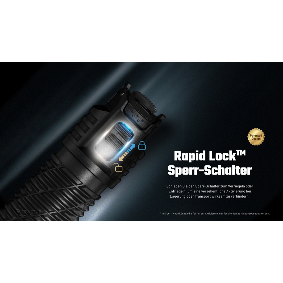 Taktische Taschenlampe P27iX - 5000 Lumen - inkl. Akku