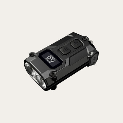Ultrakleine USB-C Schlüsselanhänger Taschenlampe - 600 Lumen - Tini 3 - Black