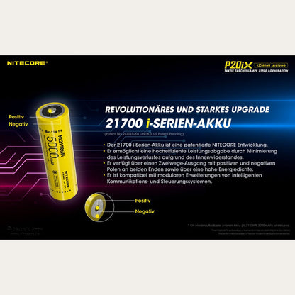 Taktische LED-Taschenlampe P20iX inkl. Akku - 4000 Lumen