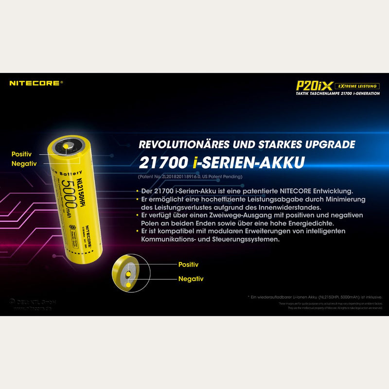 Taktische LED-Taschenlampe P20iX inkl. Akku - 4000 Lumen