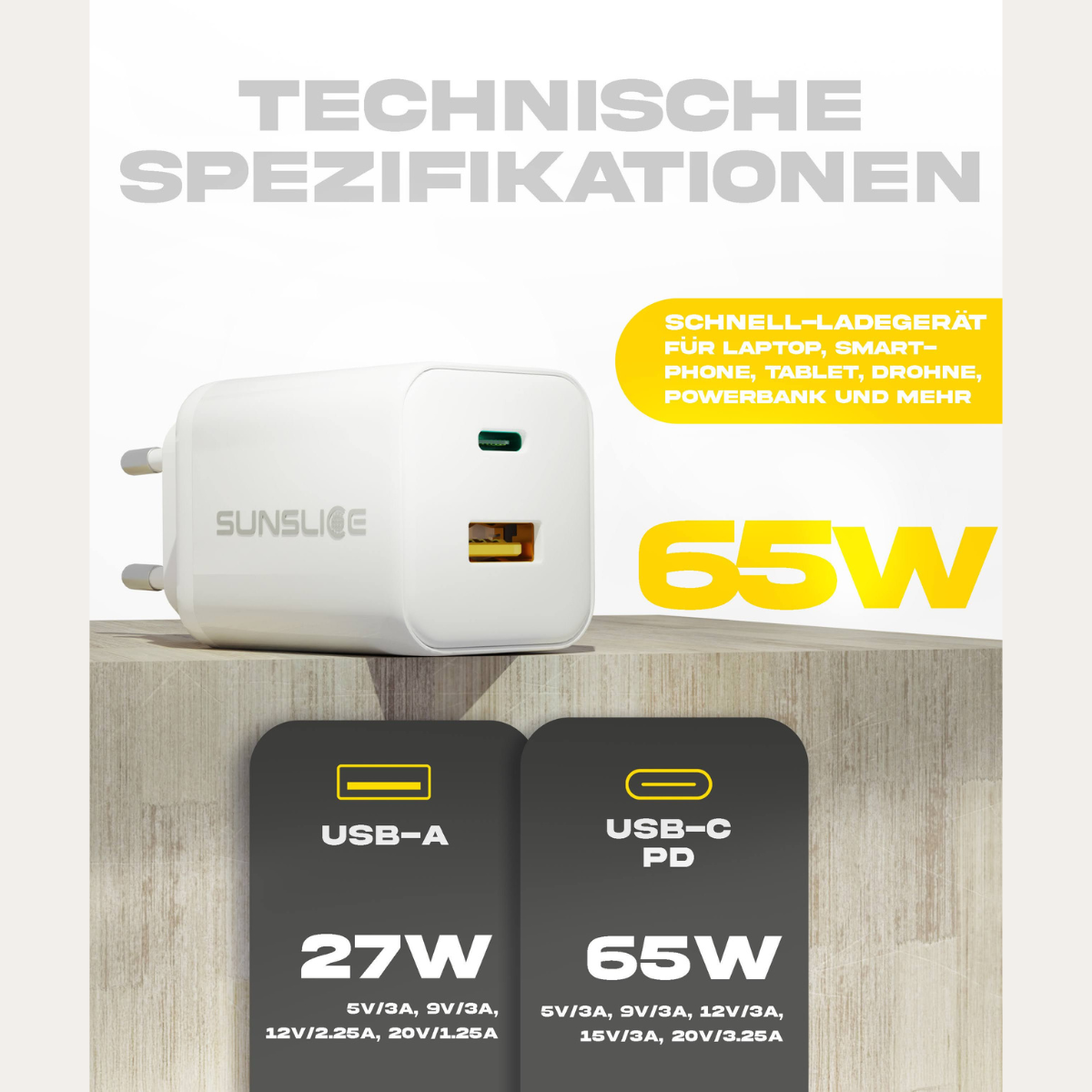 Schnellladegerät Emperion 65 Pro - 65 Watt